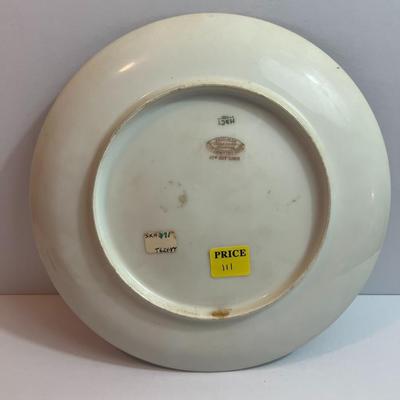 Haviland & Co. Limoges Antique Porcelain 9" Plate...Wild Boars in VG Preowned Condition.