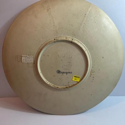 Antique METTLACH #2149 Musical Angels Charger Plate 16-1/2" Diameter in VG Preowned Condition.