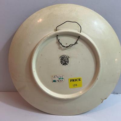 Antique German Castle Courtship Porcelain Plate 8-1/2" Diameter w/Old-time Damage as Pictured.