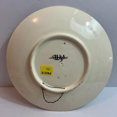 Antique French Sarreguemines Musical Theme Plate 8-3/4" "Tannhauser" in VG Preowned Condition.