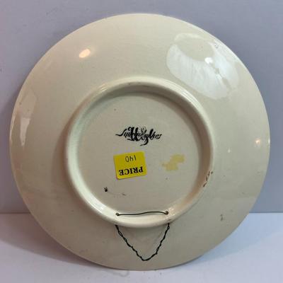 Antique French Sarreguemines Musical Theme Plate 8-3/4" "Parsifal" in VG Preowned Condition.