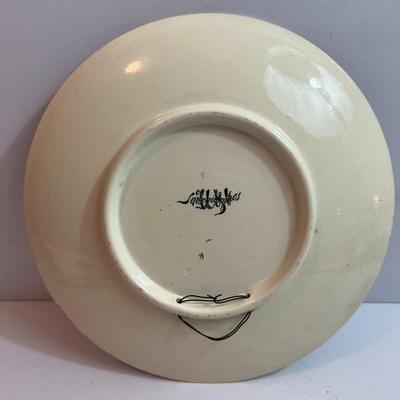 Antique French Sarreguemines Musical Theme Plate 8-3/4" "Die Walkure Feuerzauber" in VG Preowned Condition.