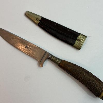 Vintage Solingen Rostfrei Germany Skinning Knife 9" Long w/Sheath as Pictured.