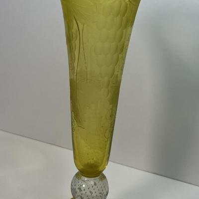 Antique Pairpoint 12" Art Glass Vase in Very Good Preowned Condition as Pictured.