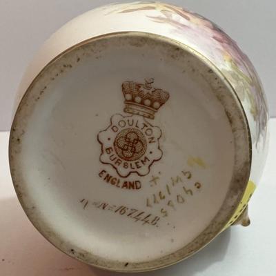 Antique Royal Doulton England Worcester Hand Painted 7.5" Mini Pitcher in Good Condition.