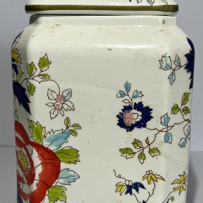 Vintage German Ceramic Cookie Jar 8-1/2" Tall in Good Preowned Condition.