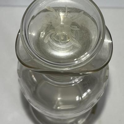 Antique Steuben Verre De Soie Oil/Vinegar Bottle 8" Tall w/Glass Stopper as Pictured. (No Damage but May Need Cleaning).