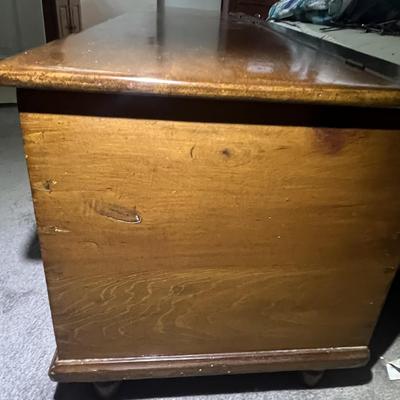 Antique 19th Century Large Pine Blanket Chest 62" Long, 19" Deep, & 21" Tall in Good Preowned Condition.