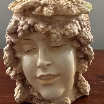 Vintage/Antique Rare German Musterschutz 1/2-l Porcelain Head/Bust Tankard Mug in VG Preowned Condition as Pictured.