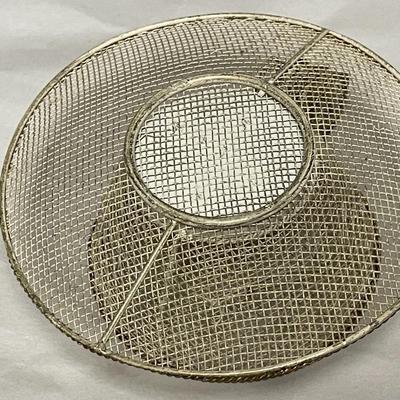 Vintage Filigree Mesh Cup & Saucer Decor in Good Preowned Condition.