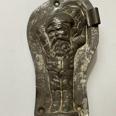 Antique Scarce Santa Claus Chocolate Mold 5" Tall as Pictured.