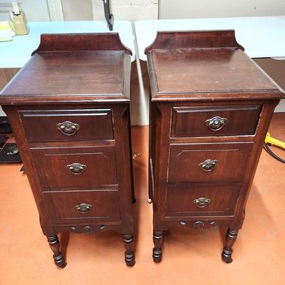 Lot #98 Pair of Antique/Vintage Nightstands