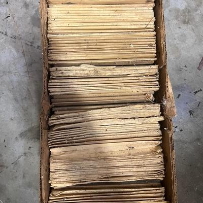 Box of Hoosier Desks Wood Samples