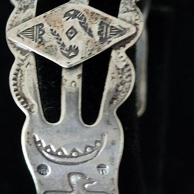 Navajo Stamped Sterling Silver Cuff
