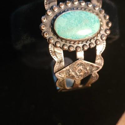 Navajo Stamped Sterling Silver Cuff