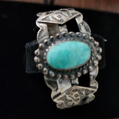 Navajo Stamped Sterling Silver Cuff
