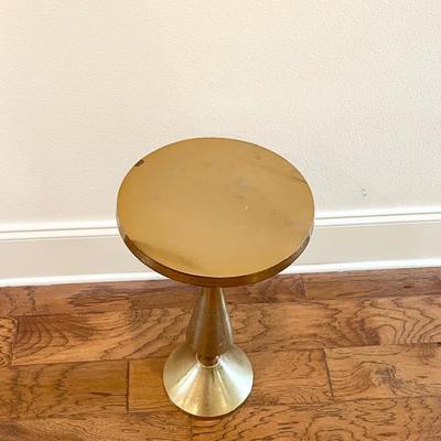 Gold Metal Round Side Table