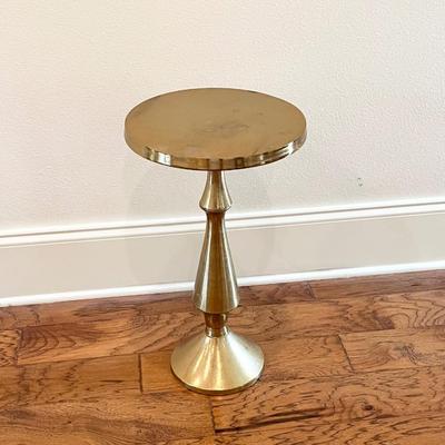 Gold Metal Round Side Table