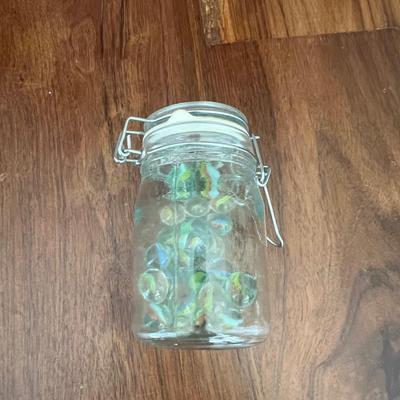Glass Jar with Marbles