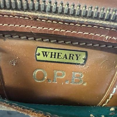 Wheary Leather Suitcase with Protective Cover