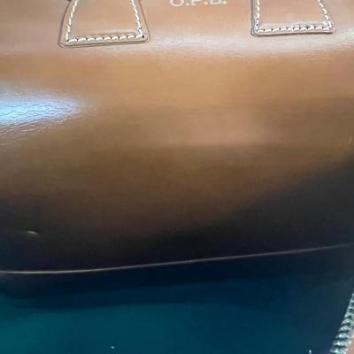 Wheary Leather Suitcase with Protective Cover