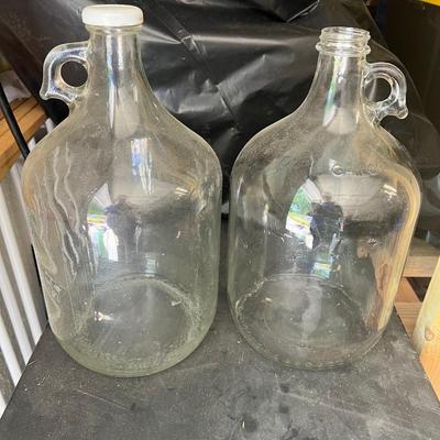 2 Gallon Glass Jugs with Finger Handle