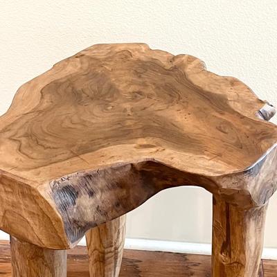 Wood Tree Stump Stool