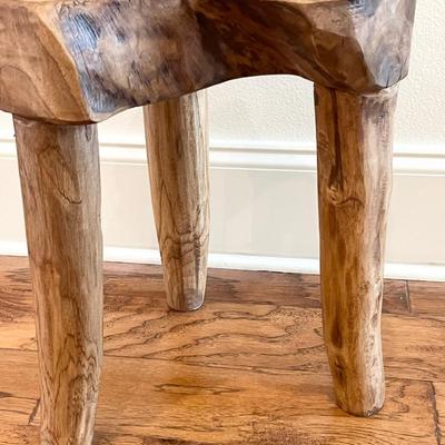 Wood Tree Stump Stool