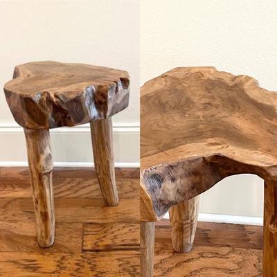 Wood Tree Stump Stool