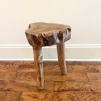 Wood Tree Stump Stool
