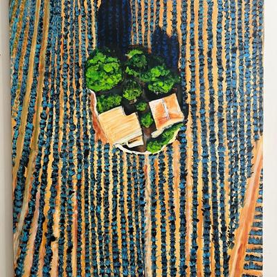 3ft x 4ft “Aerial Agave Field” Signed M2 Studio Painting