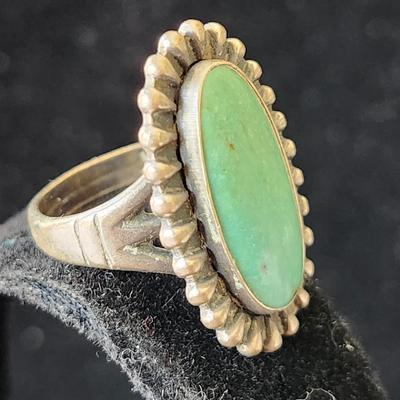 Blue green turquoise ring