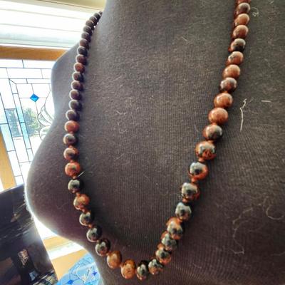 Mohogany Obsidian Necklace