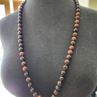 Mohogany Obsidian Necklace