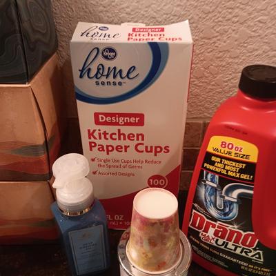 NEW KLEENEX, BATHROOM CLEANERS, PAPER CUPS, SOFT SOAP AND MORE
