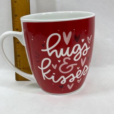 Red, White, and Pink LOVE Coffee Mug oversized cup ceramic