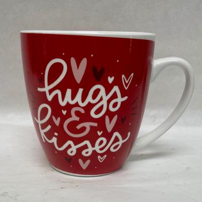 Red, White, and Pink LOVE Coffee Mug oversized cup ceramic