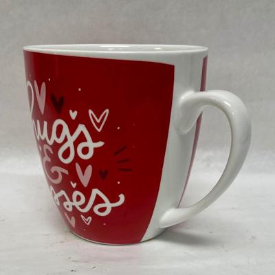 Red, White, and Pink LOVE Coffee Mug oversized cup ceramic