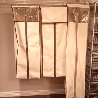 3 HANGING CLOSET GARMENT ORGANIZERS