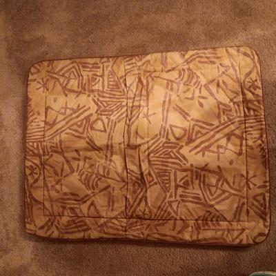 HANDMADE QUILT, LARGE THROW PILLOWS W/SHAMS, LAURA ASHLEY QUILTED MATTRESS COVER AND PILLOW