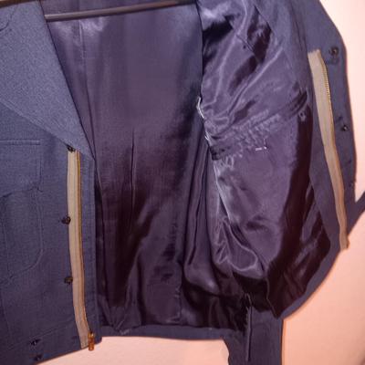 NAVY BLUE WOOL NURSES CAPE AND WOOL MILITARY JACKET