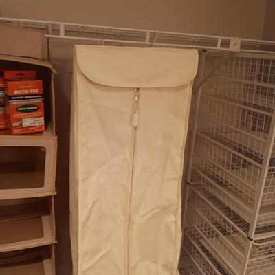 HANGING CLOSET ORGANIZERS, CEDAR SCENTED MOTH BALLS & GARMENT BAGS