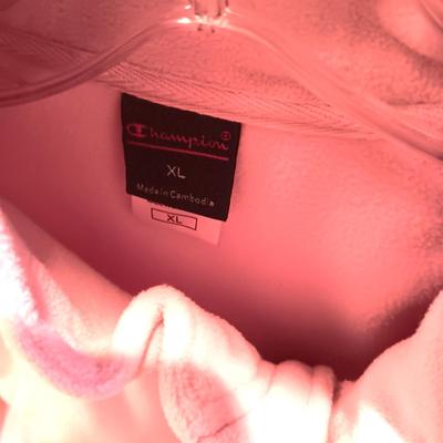 LANDS' END LINED RAIN JACKET AND CHAMPION FLEECE JACKET