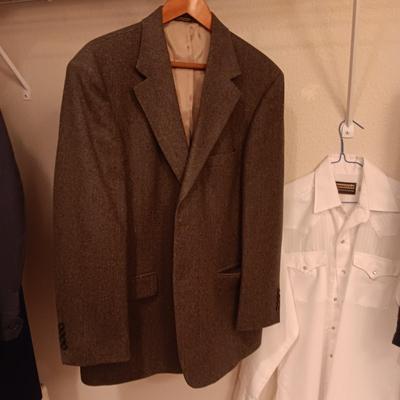 JOHN ASHFORD & EVAN-PICONE SUIT COATS AND A WESTERN SHIRT