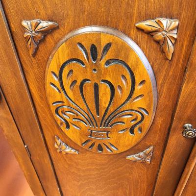 Lot #104 Antique 1920's Armoire - very pretty - good condition