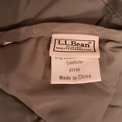 2 LL BEAN OLIVE GREEN KING SIZE QUILTED COMFORTERS