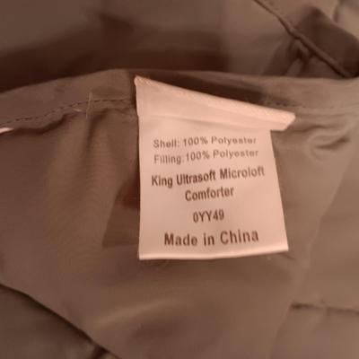 2 LL BEAN OLIVE GREEN KING SIZE QUILTED COMFORTERS