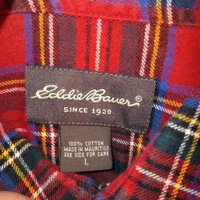 MEN'S PLAID LONG SLEEVE SHIRTS SIZE LARGE