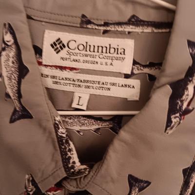 WOOLRICH, COLUMBIA AND LANDS' END MEN'S SHIRTS SIZE LARGE
