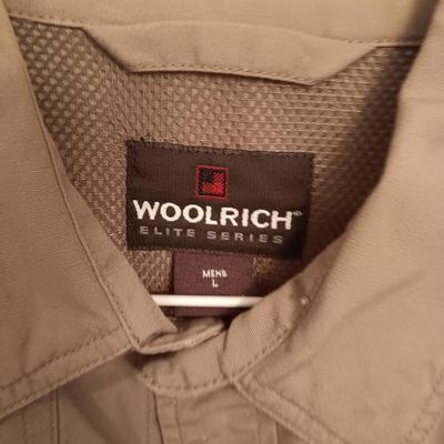 WOOLRICH, COLUMBIA AND LANDS' END MEN'S SHIRTS SIZE LARGE